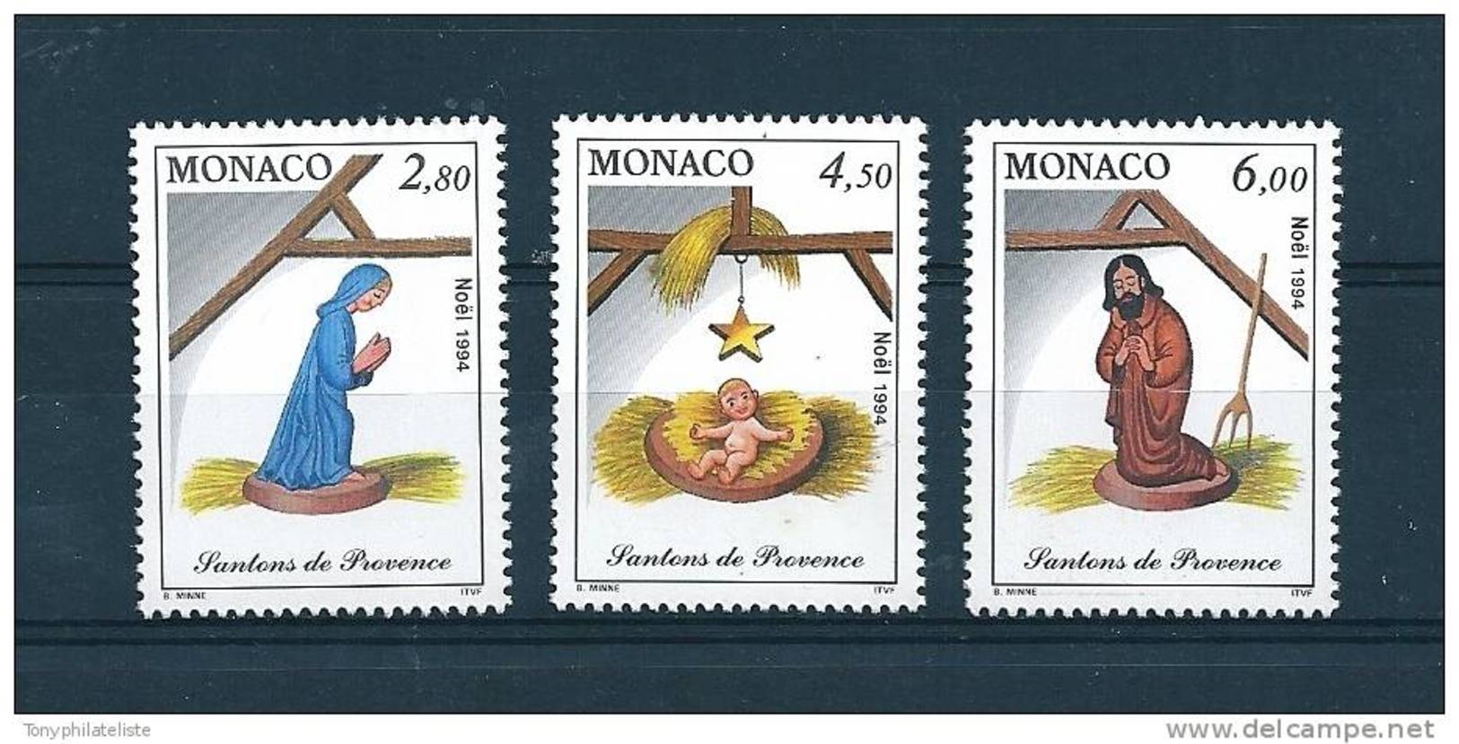 Monaco Timbres De 1994  N°1957 A 1959  Neuf ** Parfait - Neufs