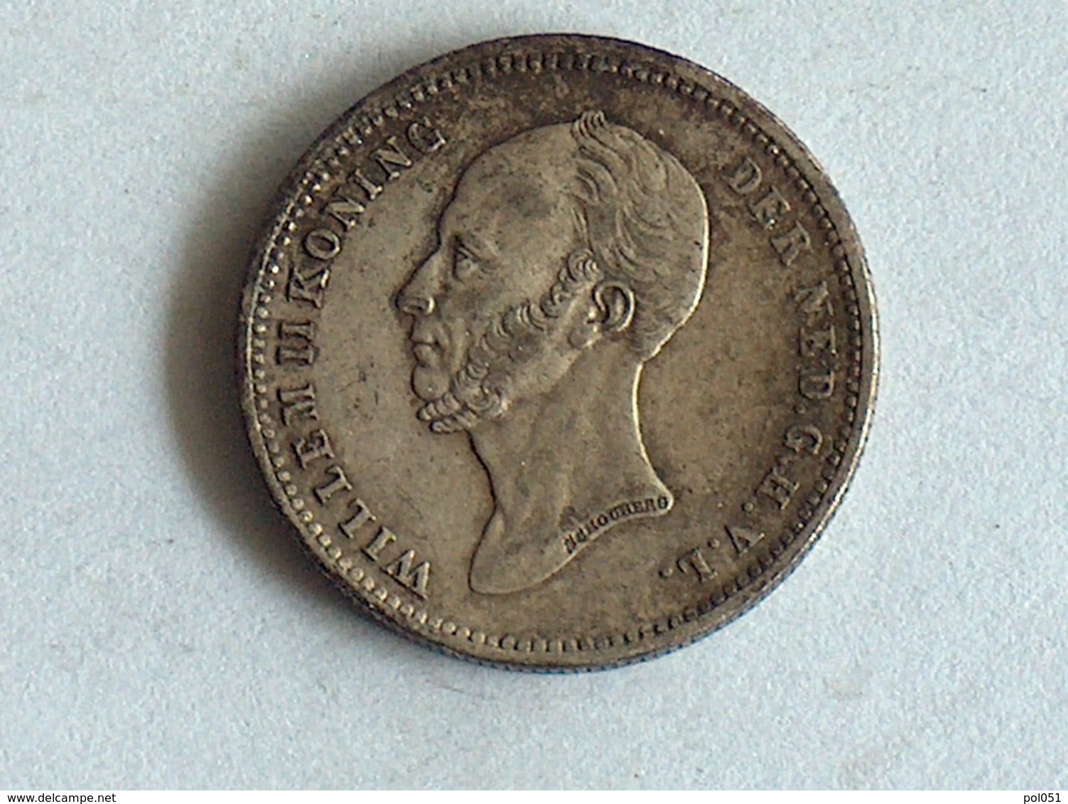 PAYS BAS 25 Cent 1848 ARGENT SILVER Netherlands / Holland - 1840-1849 : Willem II