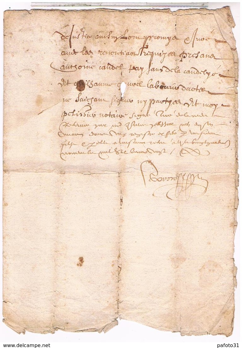 ACTE DE NOTAIRE ROYAL 18?? ALBI DIFFICILE A LIRE - Documents Historiques