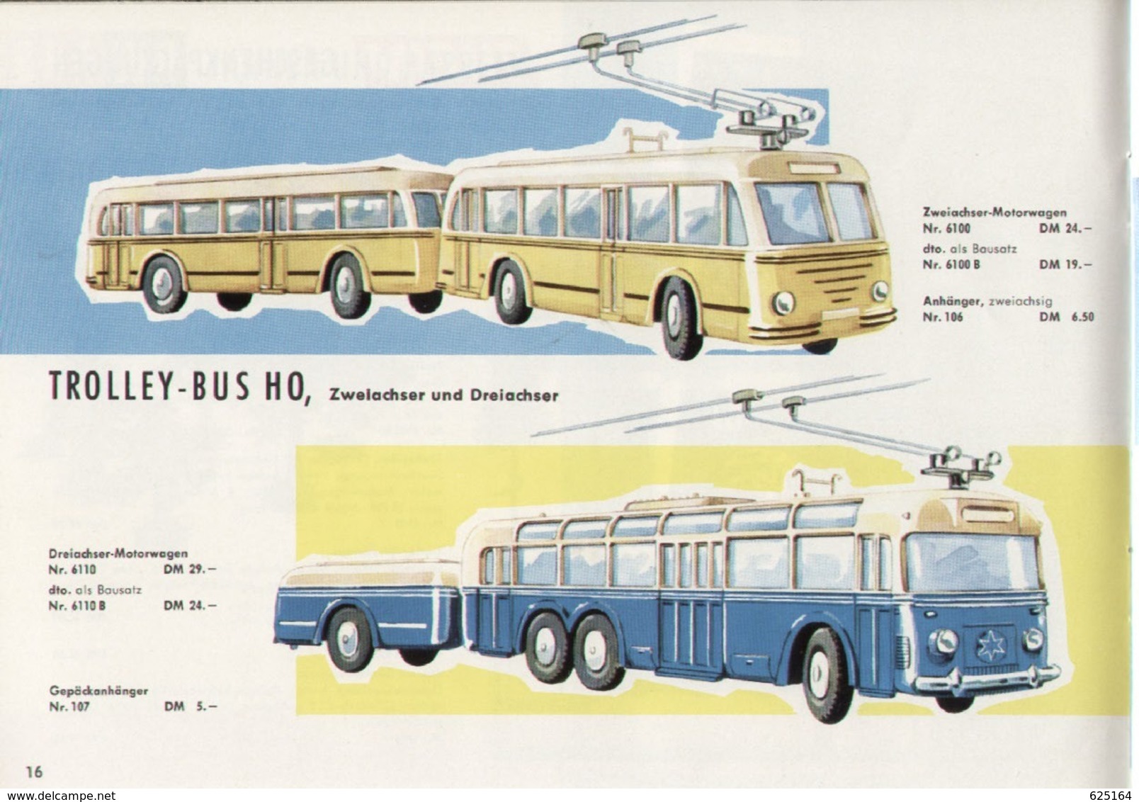 Catalogue BRAWA EHEIM 1964/65 Trolleybus Sessellift Lorenseilbahn HO N - Deutsch