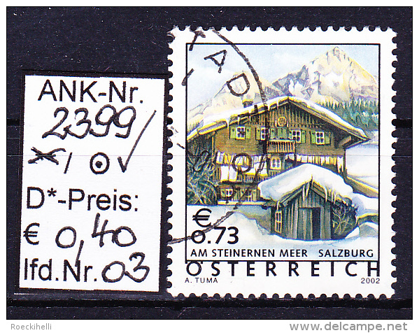 1.1.2002 -  FM/DM "Ferienland Ö. Stein. Meer, Salzburg"  -  O  Gestempelt - Siehe Scan  (2399o 01-08,10,12-16) - Gebraucht