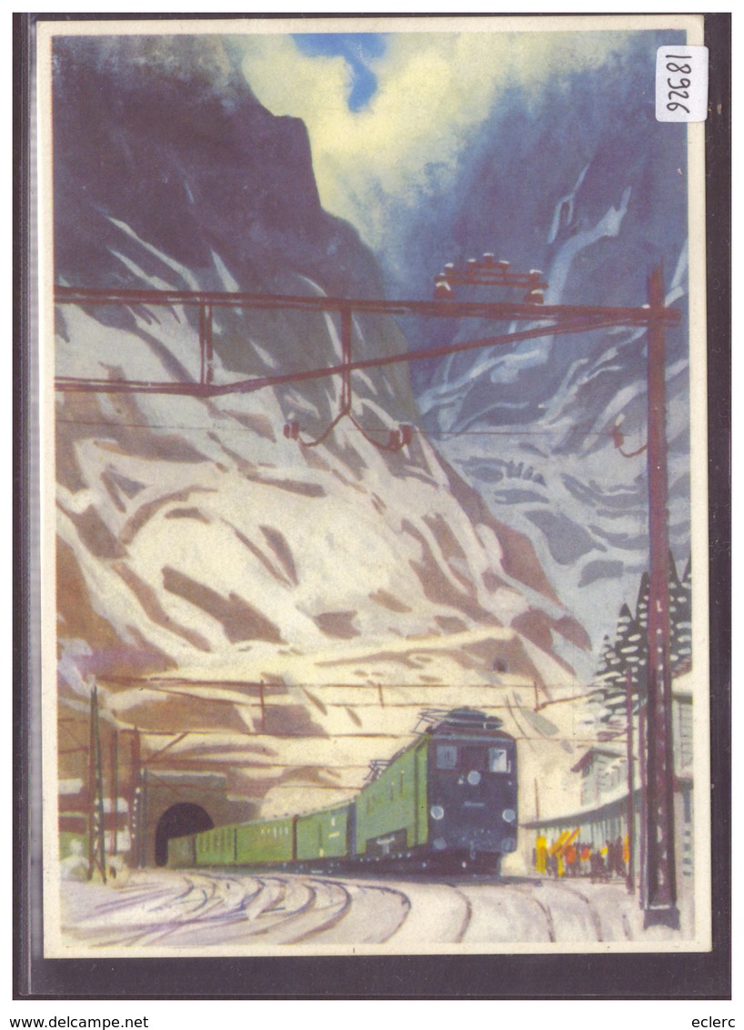 GRÖSSE 10x15cm - AN DER GOTTHARD BAHN BEI GÖSCHENEN - TRAIN - TB - Göschenen