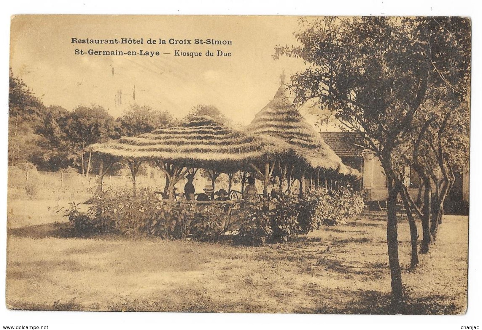 Cpa: 78 SAINT GERMAIN EN LAYE - Restaurant Hôtel De La Croix Saint Simon, Kiosque Du Duc - St. Germain En Laye