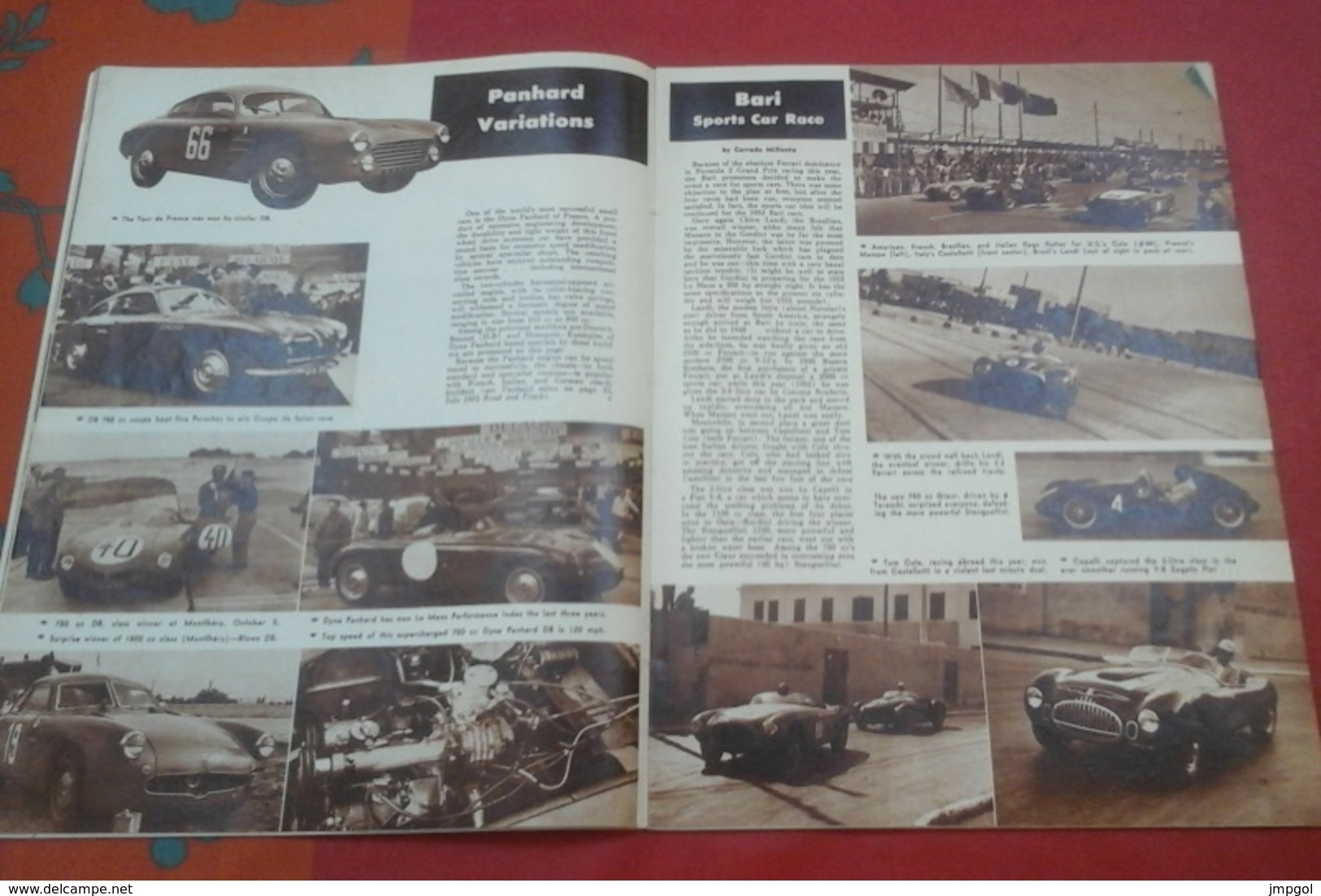 Rare Revue Vintage Sport Automobile Américaine Road And Track Février 1953 MG, Ferrari, Panhard, Jaguar ...Lagonda V12 - Autres & Non Classés