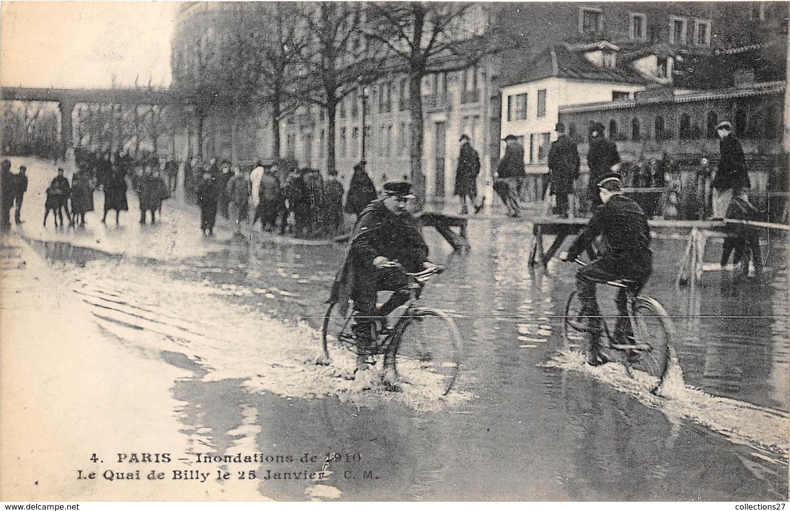 75-PARIS-INONDATIONS- LE QUAI DE BILLY - Paris Flood, 1910