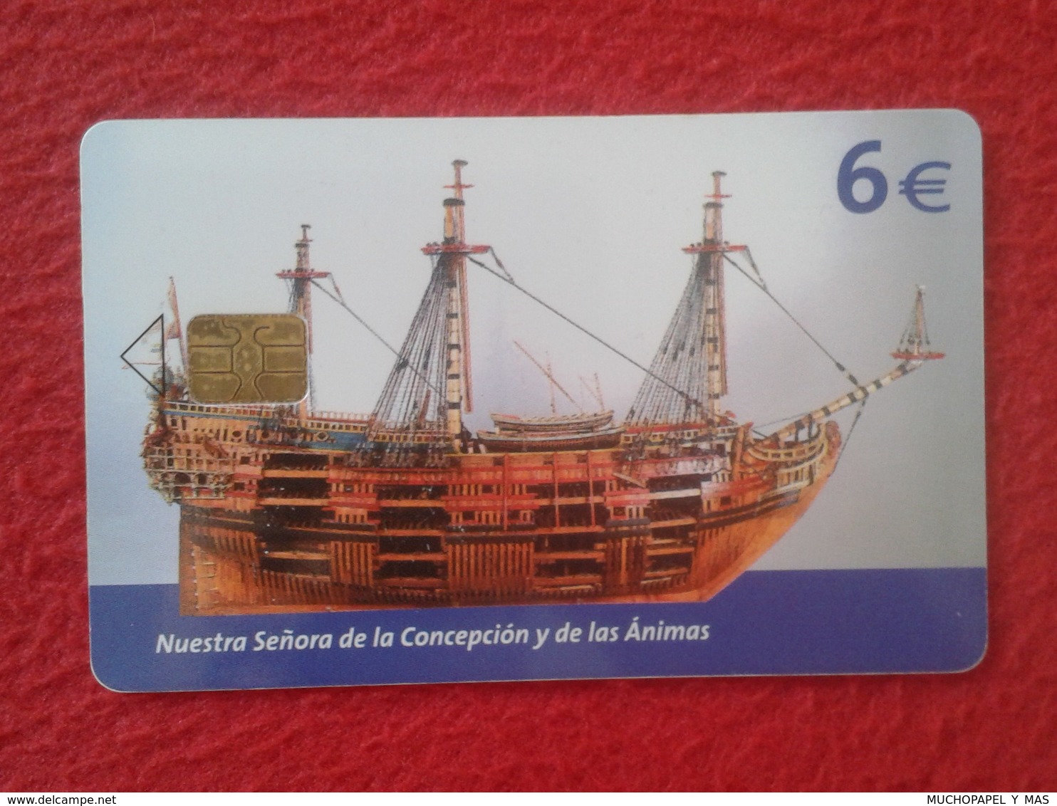 ANTIGUA TARJETA TELEFÓNICA PHONE CARD MUSEO NAVAL ESPAÑA SPAIN BARCO SHIP GALEÓN NUESTRA SEÑORA DE LA CONCEPCIÓN VER FOT - Autres & Non Classés