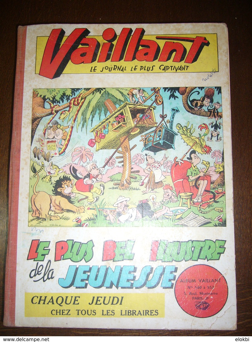 Album Vaillant N° 31 [Série N°1] Revues N° 540 à 552 Incluses De L'année 1955 -Voir Description Détaillée - Vaillant