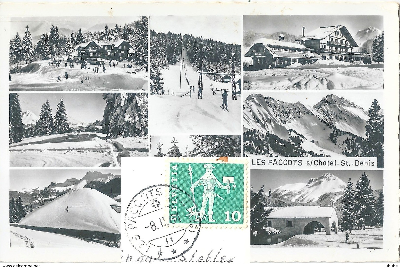 Les Paccots - Station De Ski  (Multivue)         Ca. 1950 - Autres & Non Classés