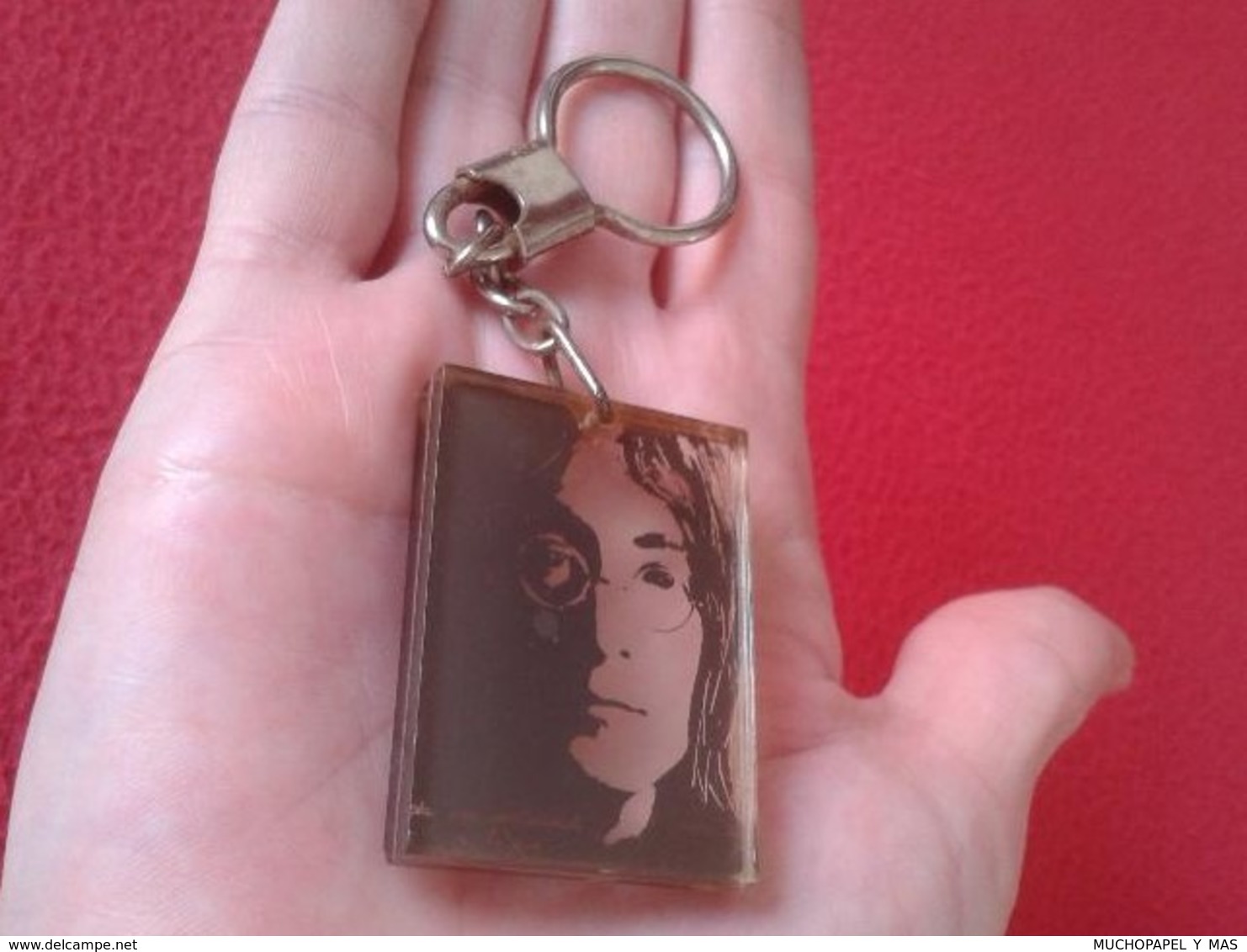 ANTIGUO ESCASO LLAVERO KEYRING PORTE-CLÉS JOHN LENNON THE BEATLES PAZ PEACE MARIDO DE YOKO ONO MUSIC MÚSICA VER FOTO/S Y - Otros & Sin Clasificación