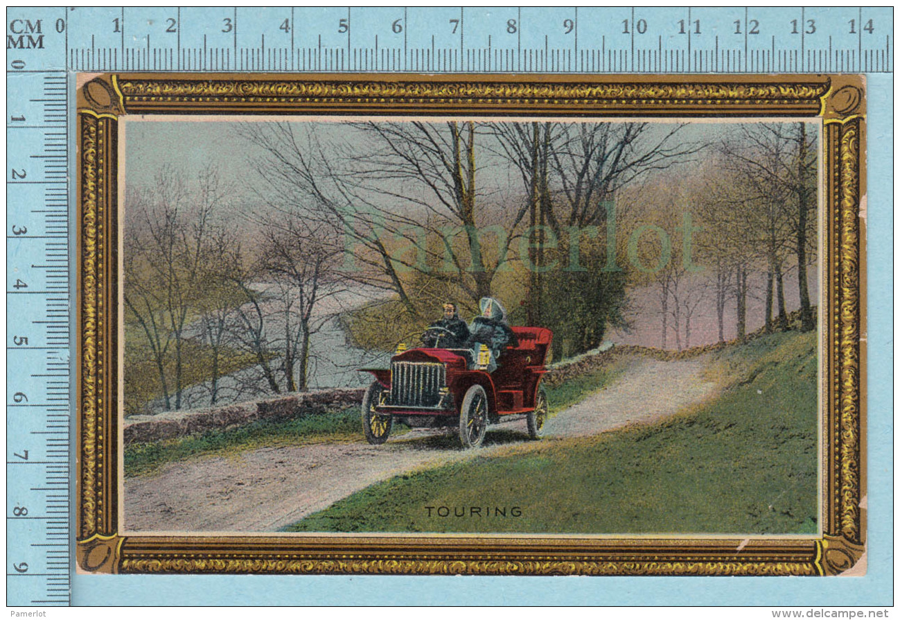 CPA Voyagé 1911 - Touring, Couple In A Old Car  - Timbre US 1&cent; - Humour