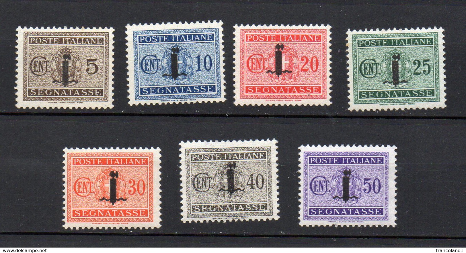 1944 Repubblica Sociale RSI Segnatasse N. 60 - 66 Integri MNH** - Taxe