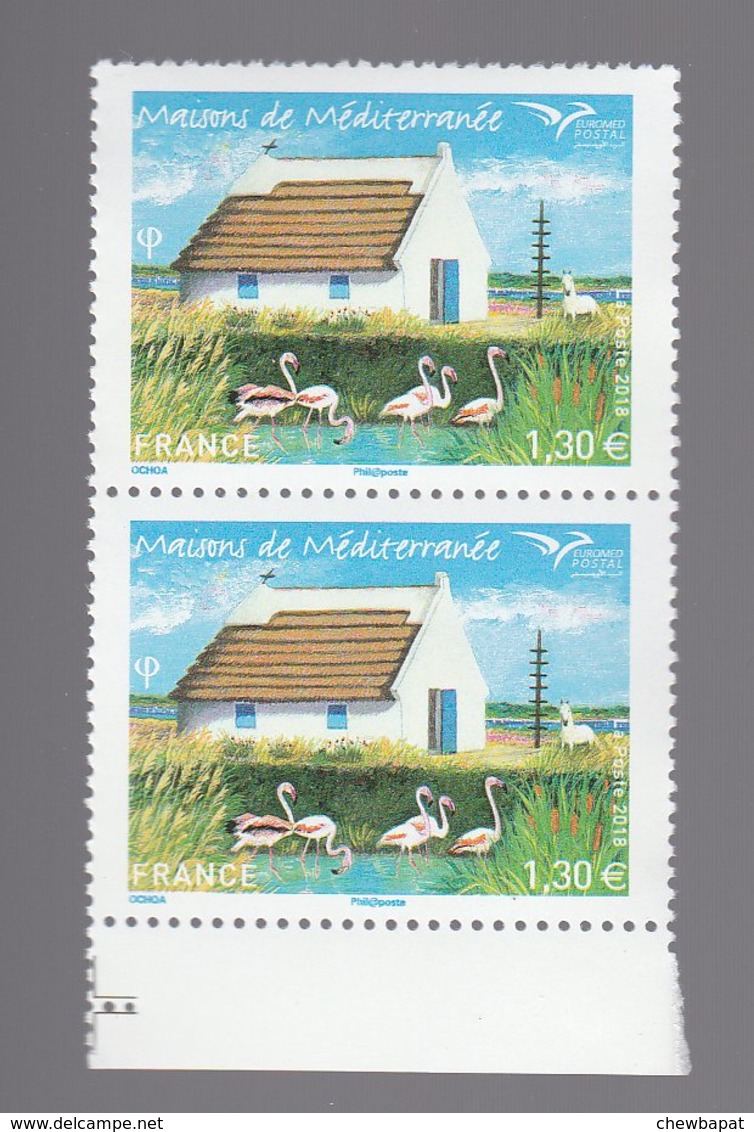 France 2018 - Neuf - Y & T - Les Maisons De Méditerranée - (2 X 1,30€) - Nuovi