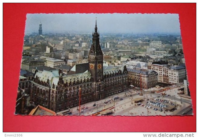 HAMBURG RATHAUS UND RATHAUSMARKT Gelaufen 1961 - Mitte