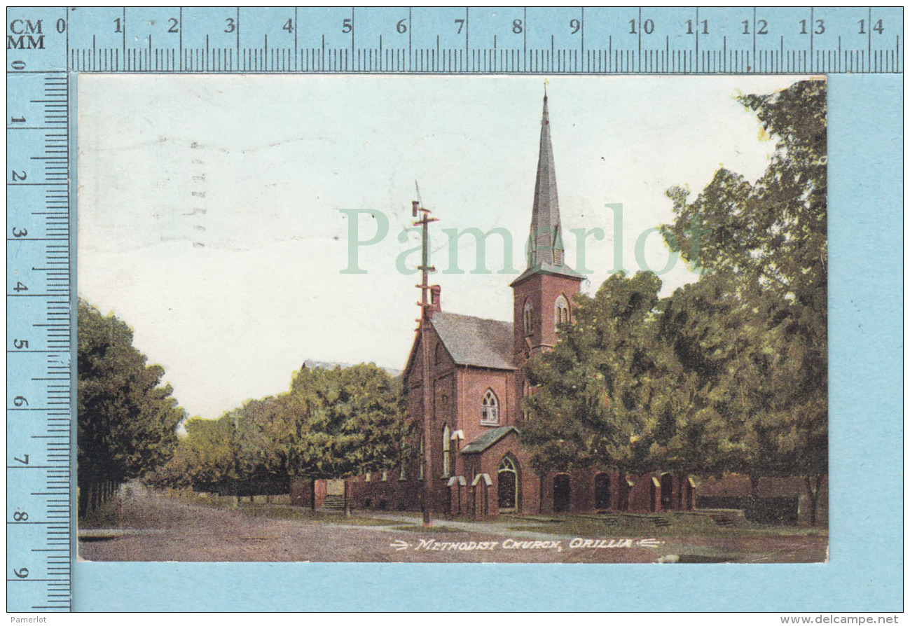 CPA Voyagé 1908 - Methodist Church  Orillia Ontario - Timbre CND #89 - Autres & Non Classés