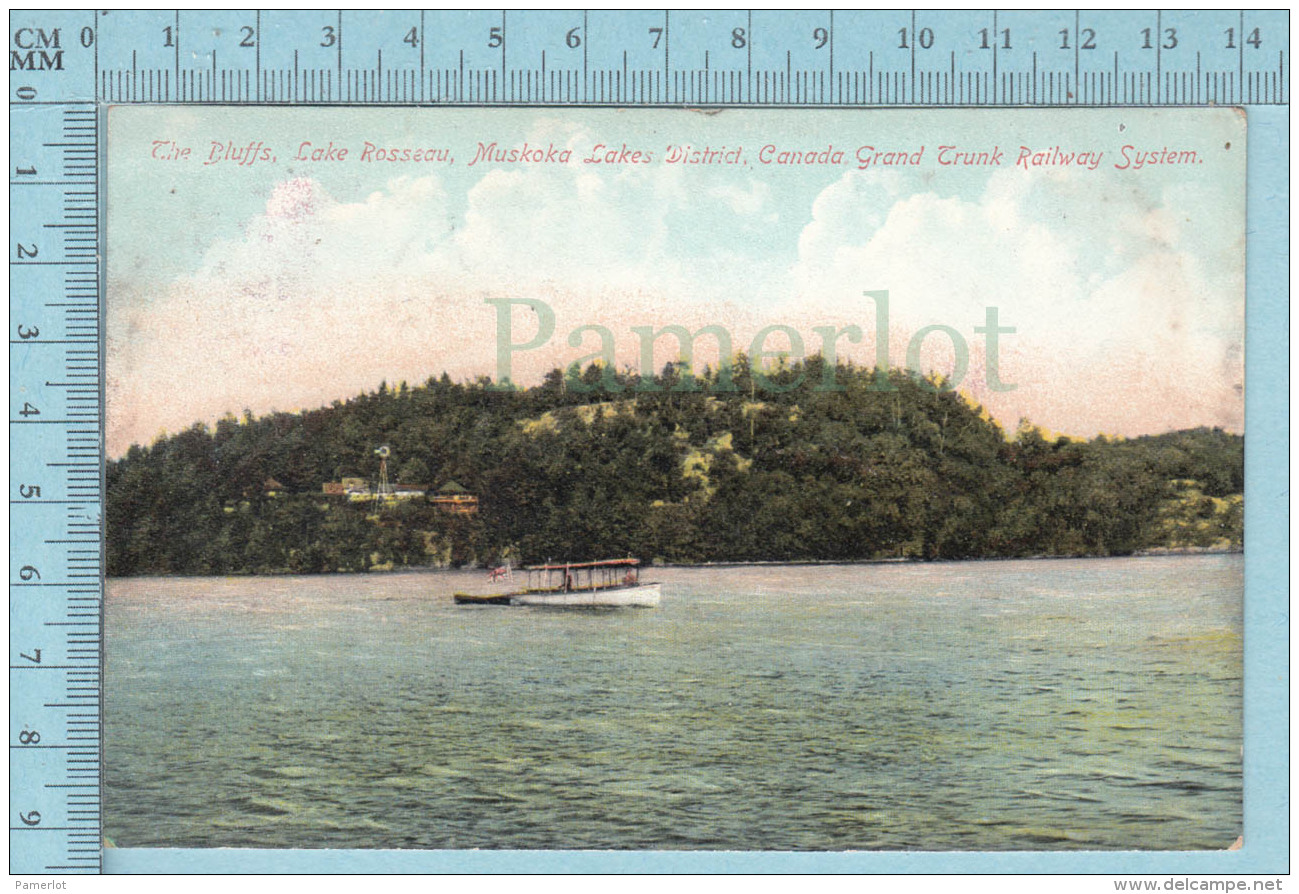 CPA Voyagé 1907- The Bluffs Lake Rosseau, Muskoka Lakes District Ontario Canada Grand Trunk.. - Timbre CND #89 - Muskoka