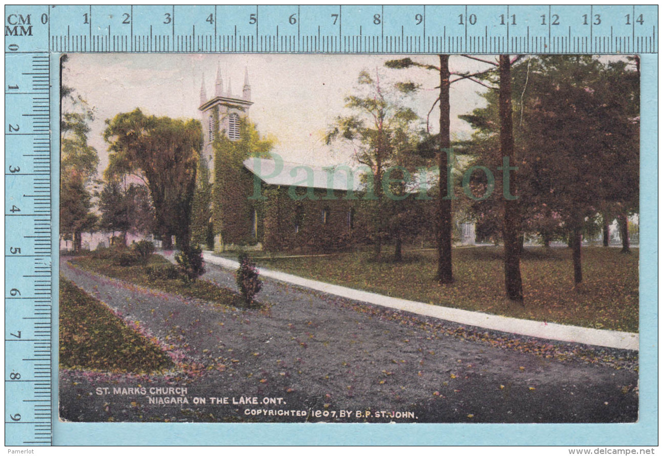 CPA Voyagé 1907 - St Mark's Church Niagara On The Lake  Ontario - Timbre CND #89 - Autres & Non Classés