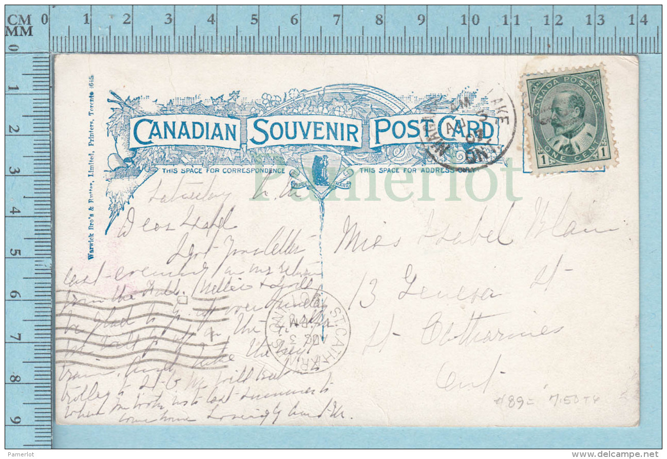 CPA Voyagé 1907 - St Mark's Church Niagara On The Lake  Ontario - Timbre CND #89 - Other & Unclassified