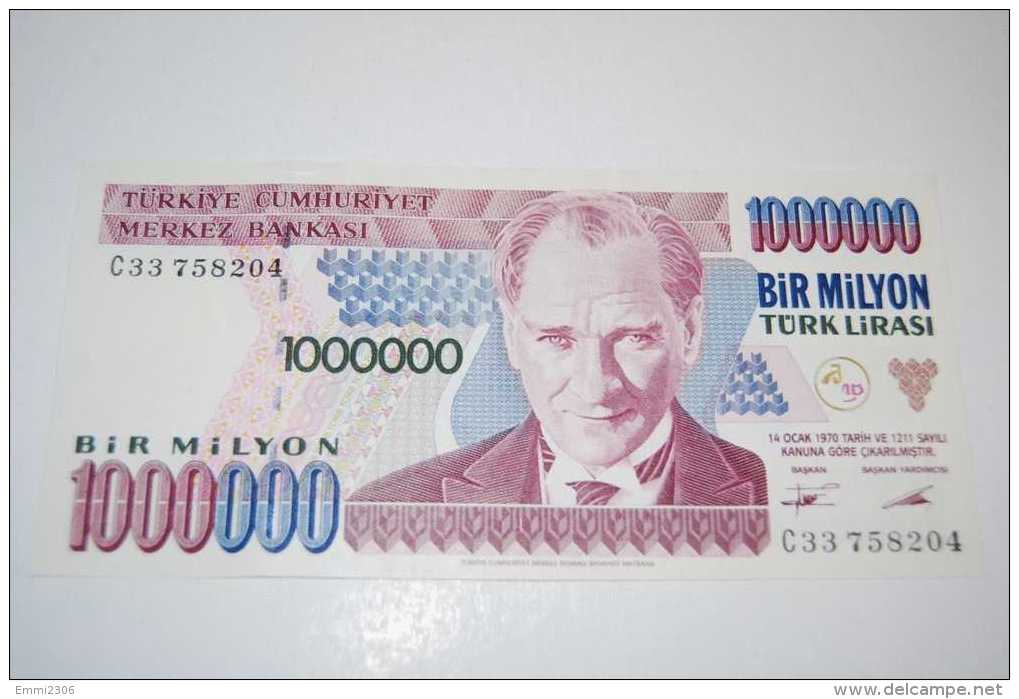 1995 Türkei 1.000.000 LIRA / 7. Emisyon 1. Tertip Serie  C 33  - UNC - Turchia