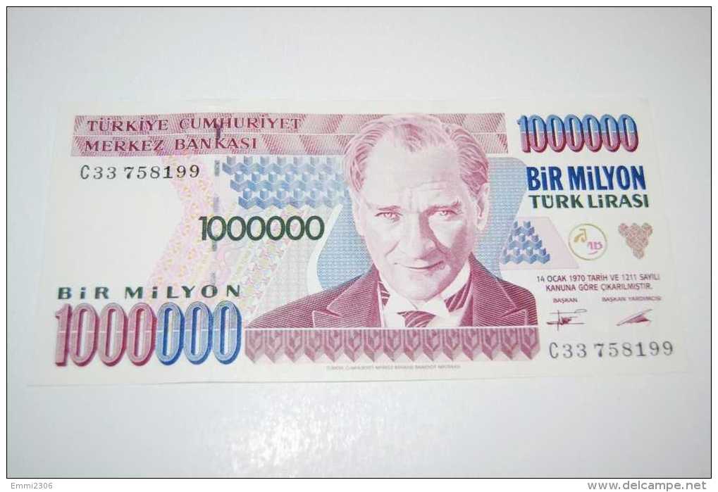 1995 Türkei 1.000.000 LIRA / 7. Emisyon 1. Tertip Serie  C 33  - UNC - Turkey