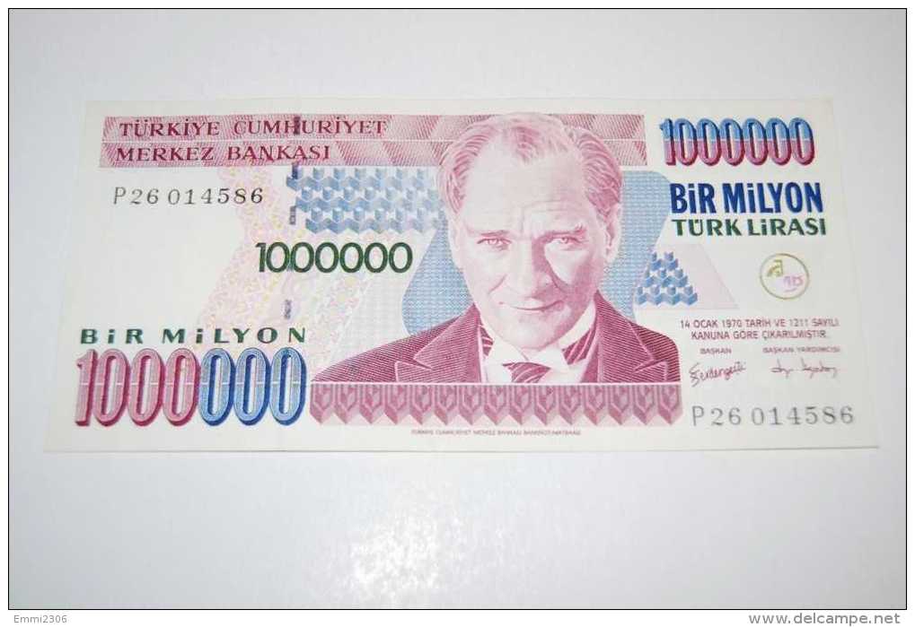 2002 Türkei 1.000.000 LIRA / 7. Emisyon 3. Tertip Serie  P 26  - UNC - Turkey