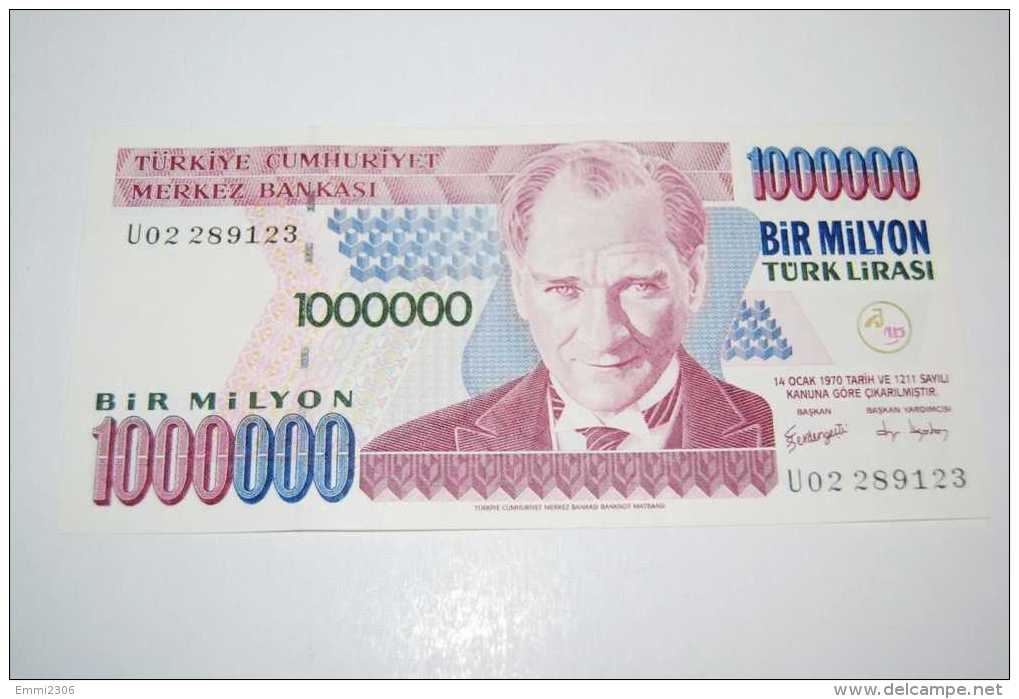 2002 Türkei 1.000.000 LIRA / 7. Emisyon 3. Tertip Serie  U 02  - UNC - Turquie