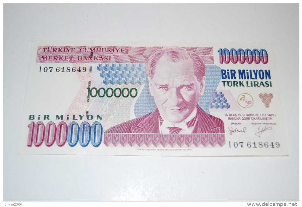 1996 Türkei 1.000.000 LIRA / 7. Emisyon 2. Tertip Serie  I 07 - UNC - Turkey