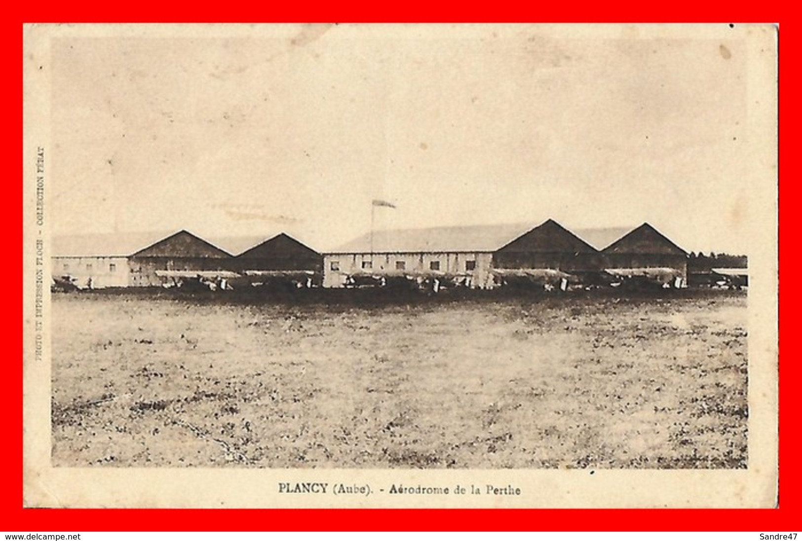 CPSM/gf  (10) PLANCY.  Aérodrome De La Perthe, Avions Biplan...H034 - Autres & Non Classés