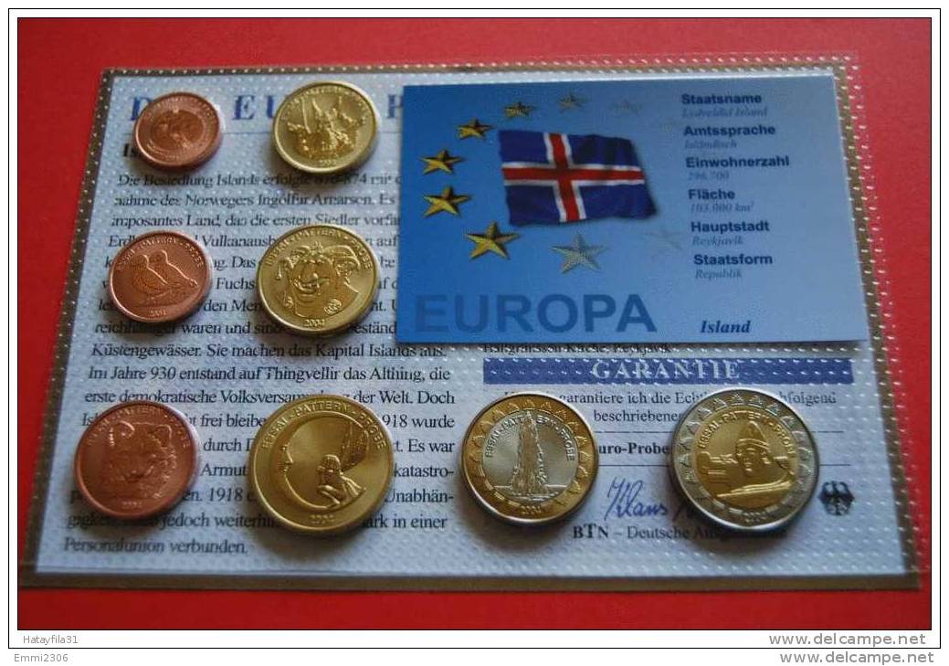 ISLAND  2004 - Euro Proben Satz - Iceland