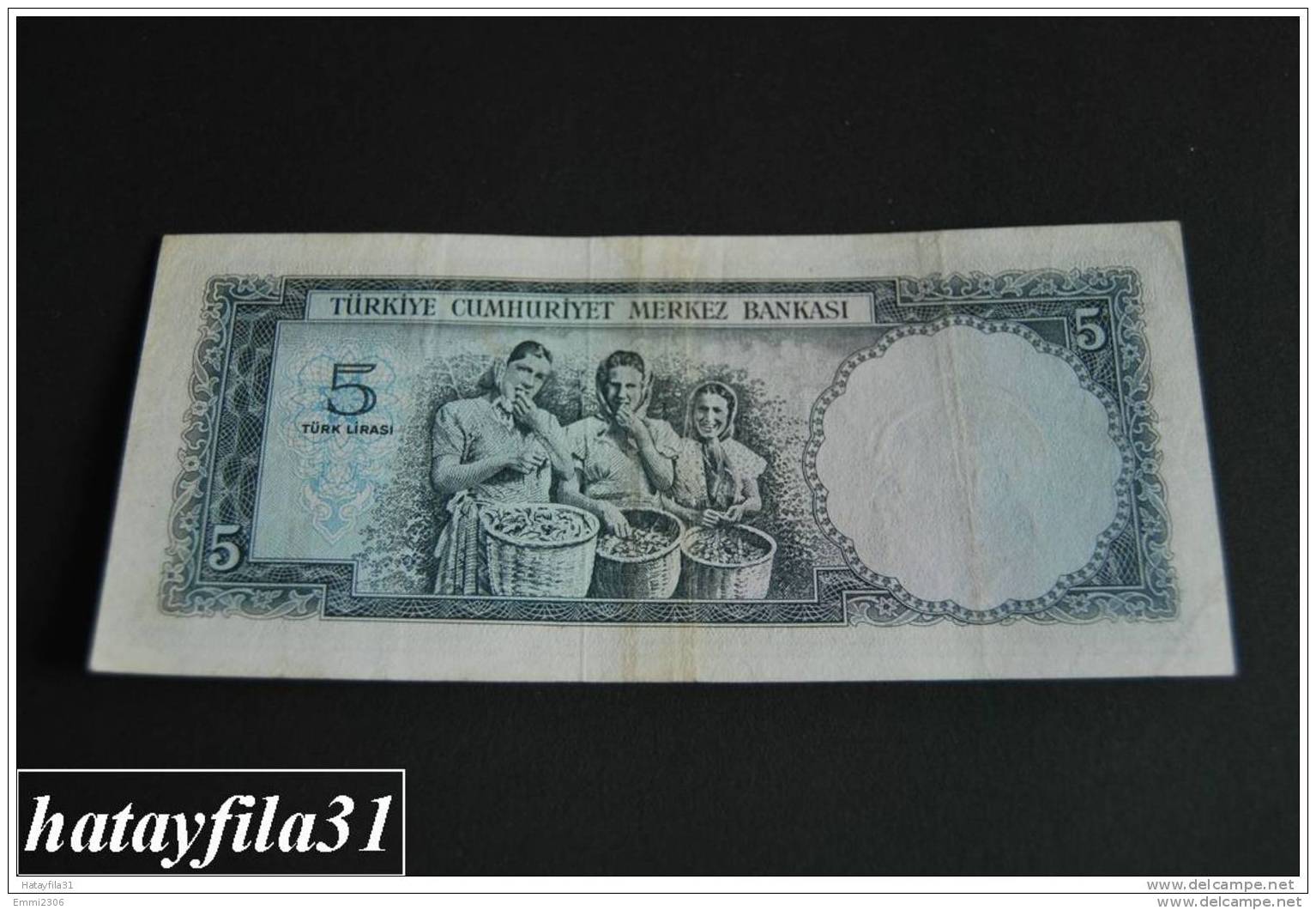 1965 Türkei - 5 Lira /  5. Emisyon 4. Tertip - Serie  H 44 - Gebraucht , Geld Auf Dem Foto  Bekammen Sie - Turkey