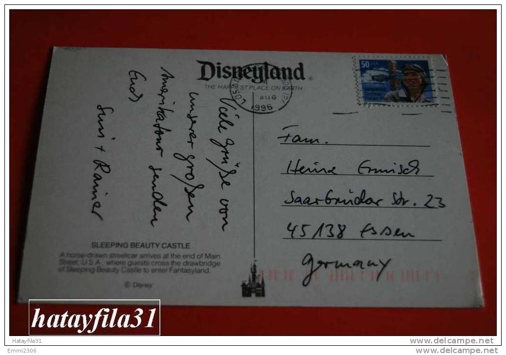 DISNEYLAND  "" Sleeping Beauty Castle ""  Gelaufen  1996 - Disneyland