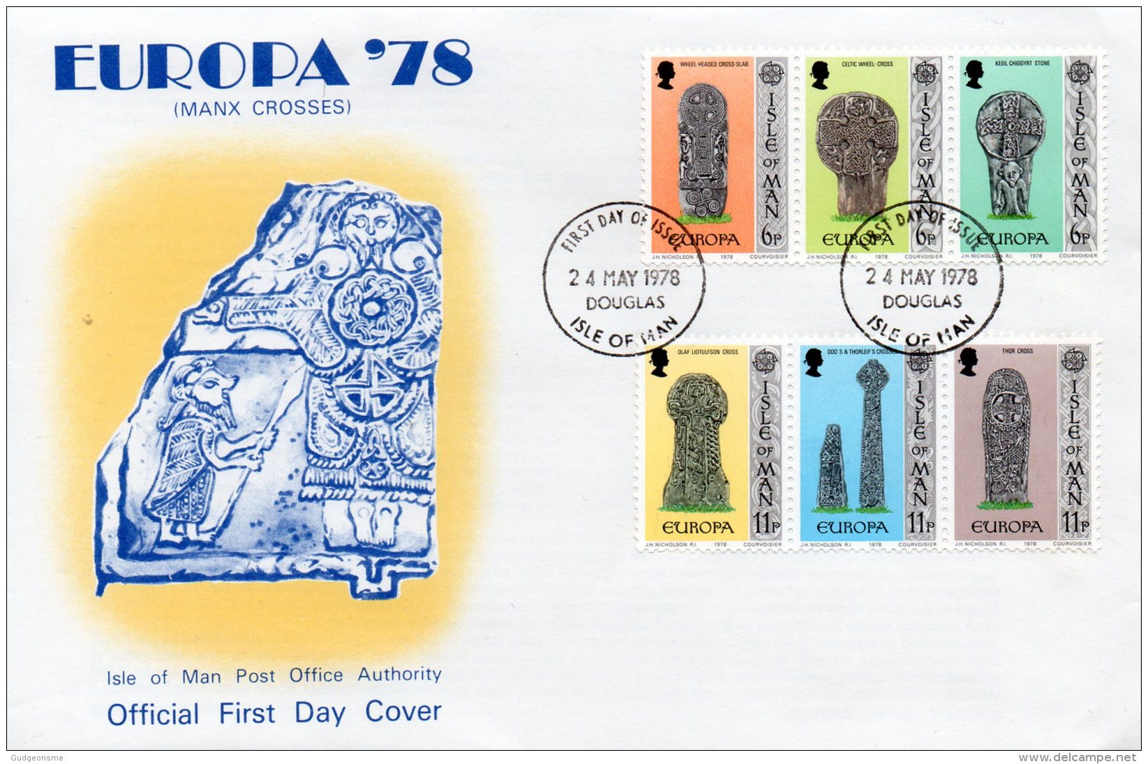 IOM 1978 Europa FDC AS SCAN - Isle Of Man