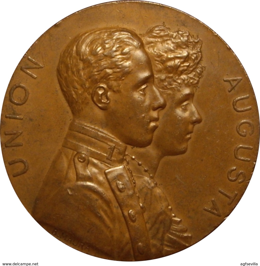 ESPAÑA. ALFONSO XIII. MEDALLA BODA DE ALFONSO XIII Y VICTORIA EUGENIA DE BATTENBERG. 1.906. ESPAGNE. SPAIN MEDAL - Monarchia/ Nobiltà