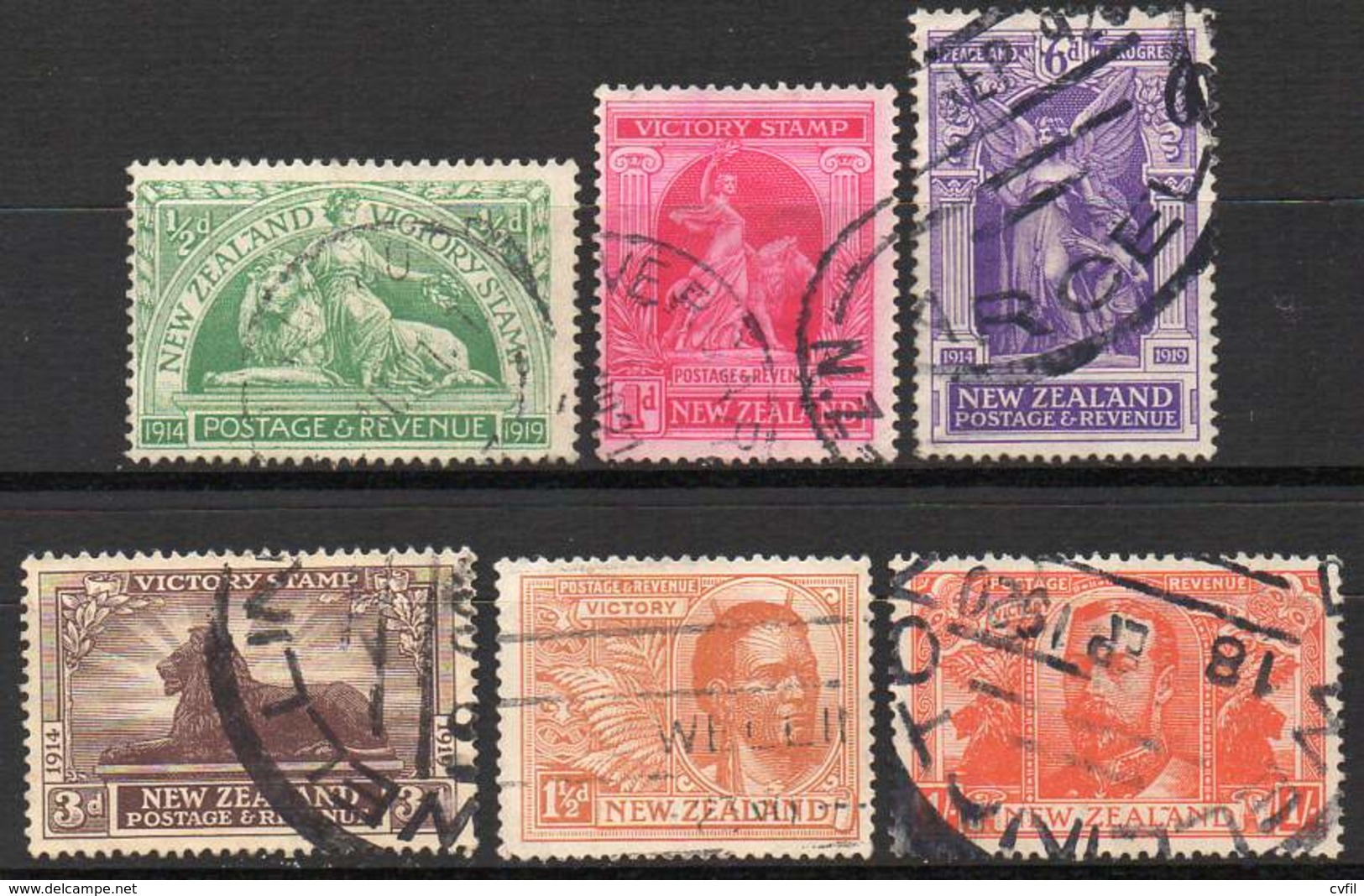 NEW ZEALAND 1920. Complete Set Commemorating The Victory On WWI, Fine Used - Oblitérés