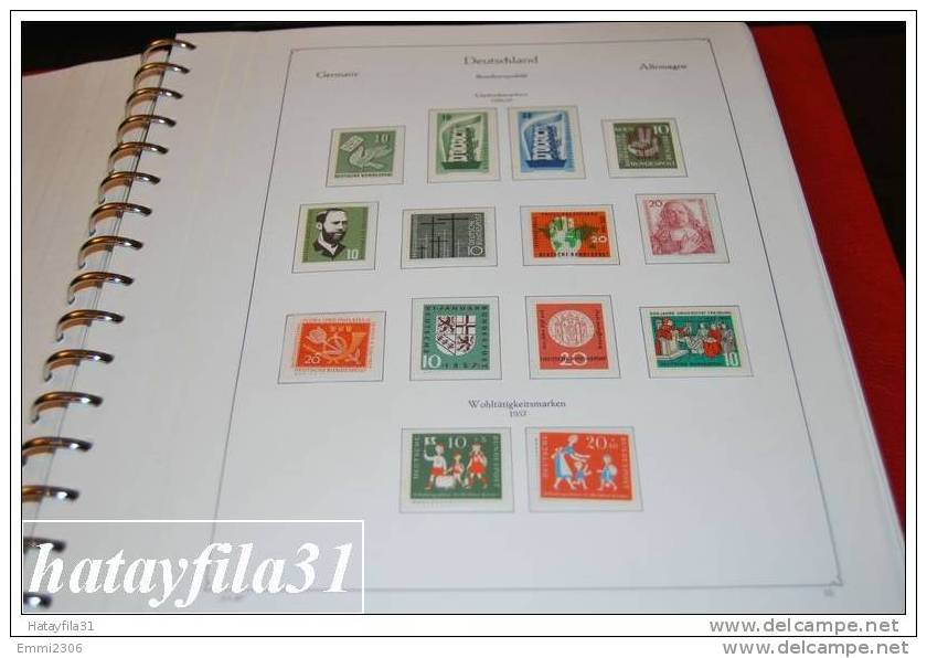 BRD 1954 - 1972 **( MNH ) Komplette  Slg.  mit Heuss Lumogen und Extras in KABE  1949 - 1972 VD Ring Alben (S10)