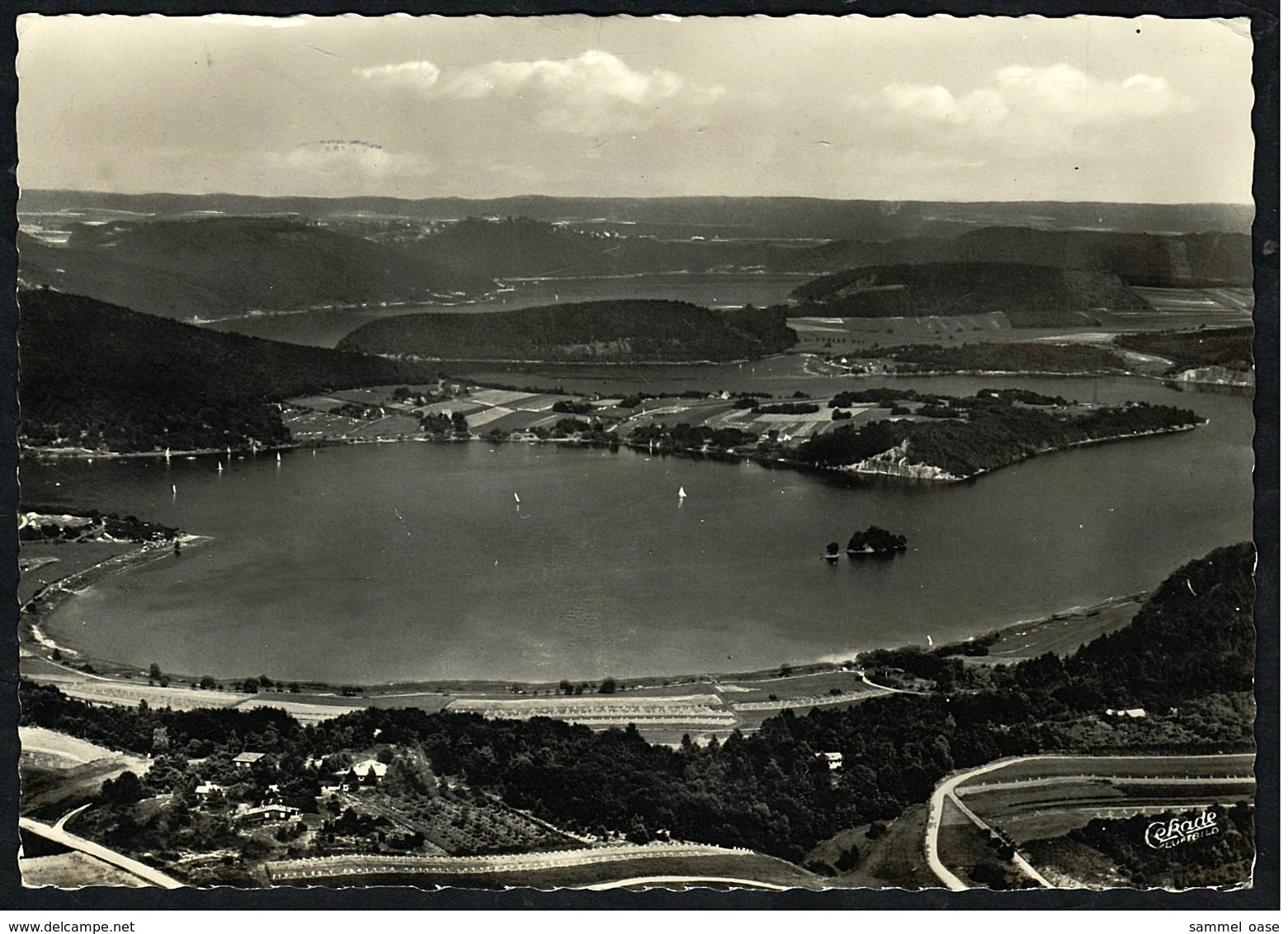 Edersee  -  Mit Schloss Waldeck  -  Ansichtskarte Ca. 1956    (8779) - Waldeck