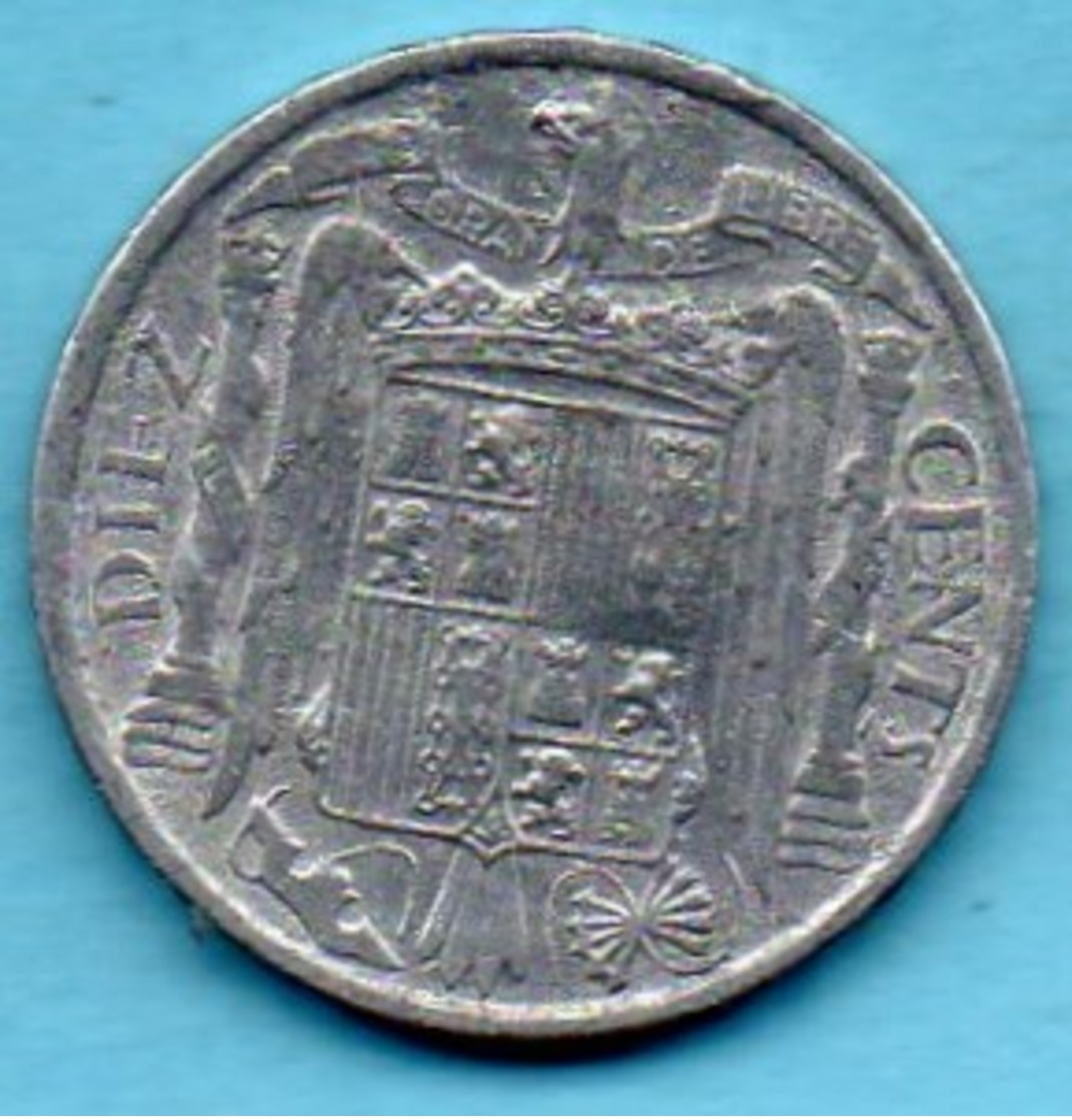 (r65)  ESPAGNE / SPAIN   10 Centimos 1953 - 10 Centesimi