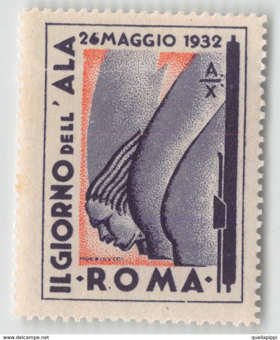 07964 "ROMA - 24 MAGGIO 1932 A. X - IL GIORNO DELL'ALA" ERINNOFILO MAI APPLICATO. - Erinnofilia