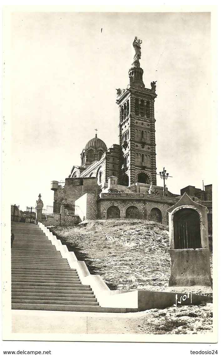 POSTAL MARSEILLE BASILIQUE N.D. DE LA GARDE AÑOS 50 - Sin Clasificación