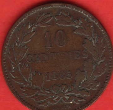 Luxembourg 10 Cm 1865 - Luxembourg