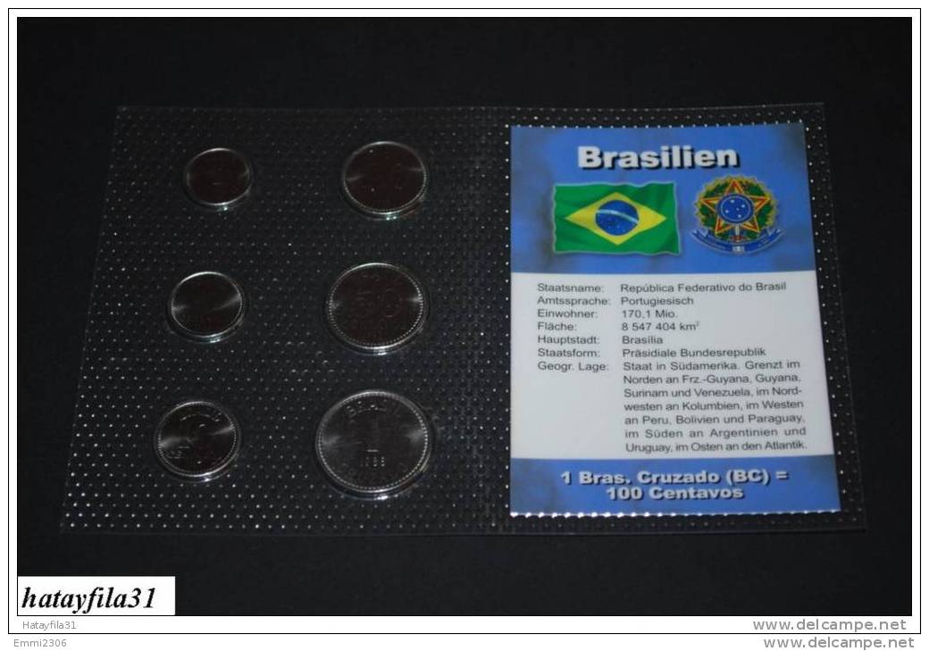 KMS - Brasilien / 6W - 1 Centavo Bis 1 Cruzado  - Kompl. Ausg. - Brasil