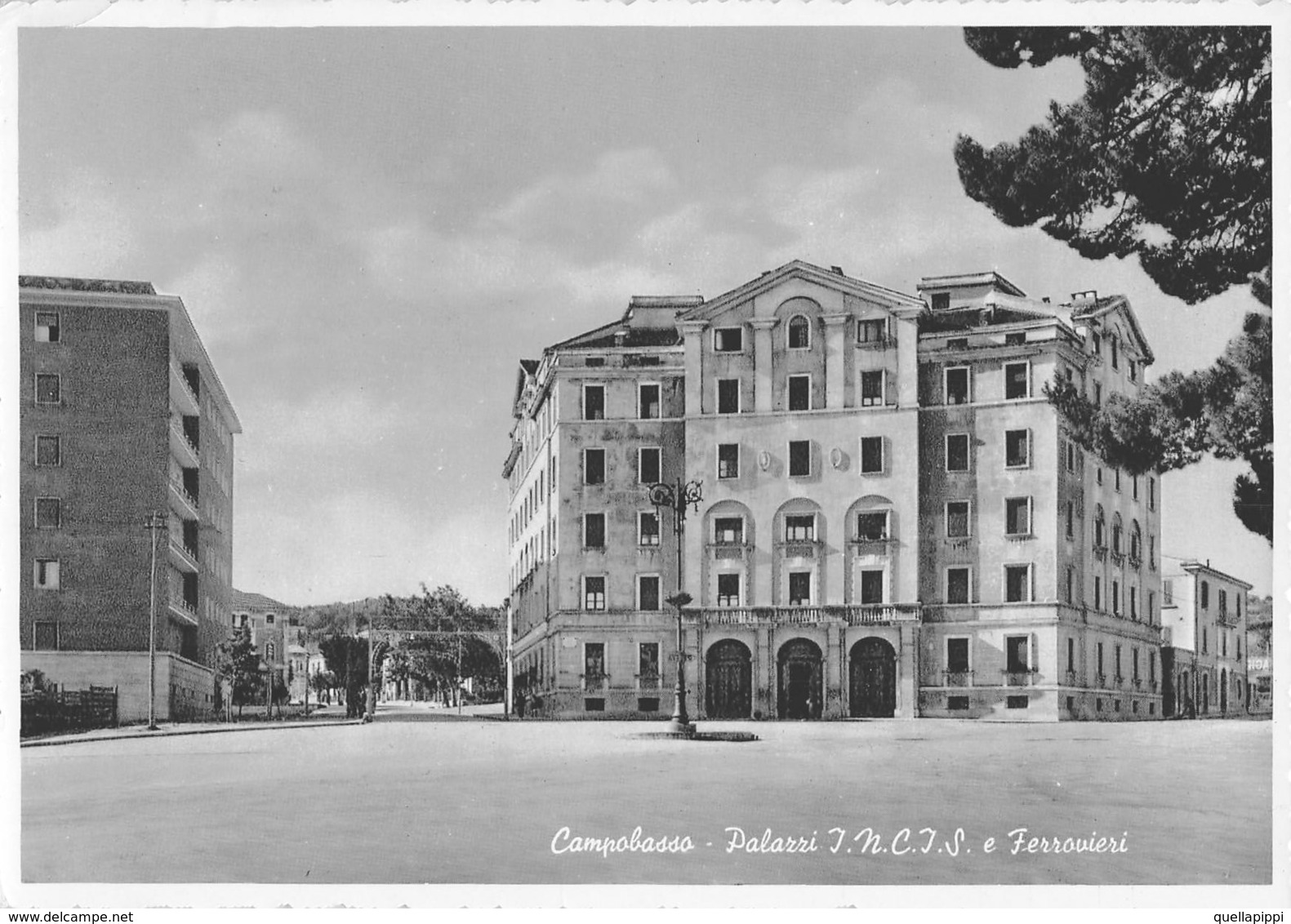 07979 "CAMPOBASSO - PALAZZI I.N.C.I.S. E FERROVIERI" ARCH. '900. CART  SPED 1966 - Campobasso