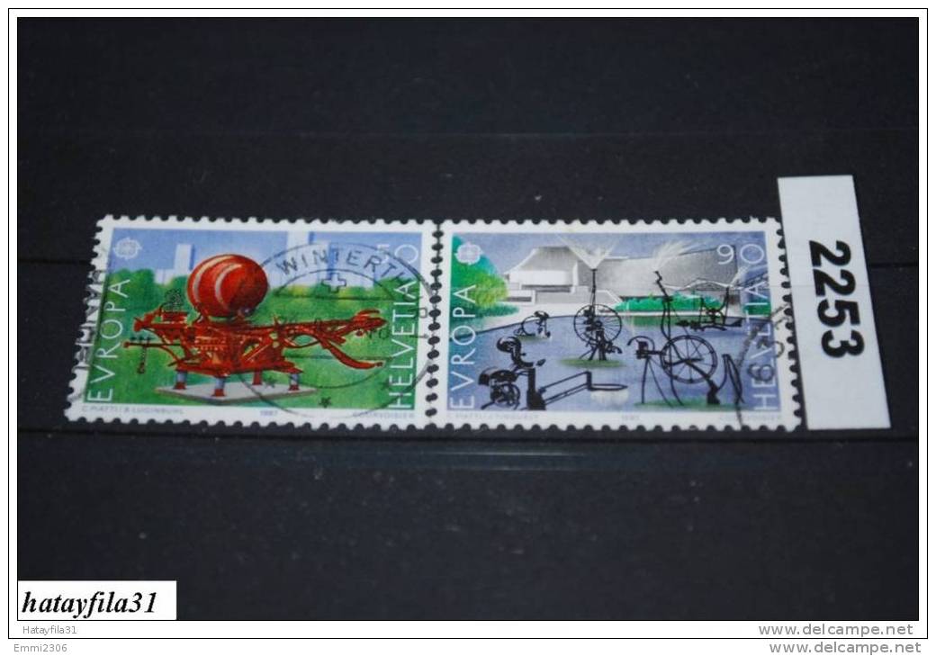 Schweiz CEPT 1987 - Mi. 1349 - 1350 - Gestempelt - 1987