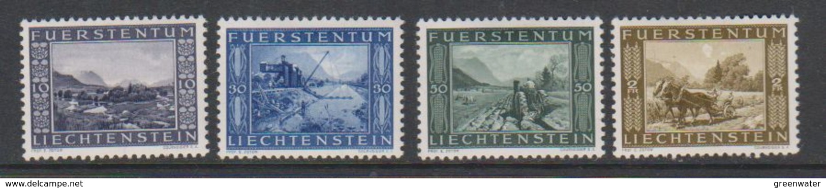 Liechtenstein 1943 Binnenkanal 4v * Mh (= Mint, Hinged)  (39412) - Gebruikt