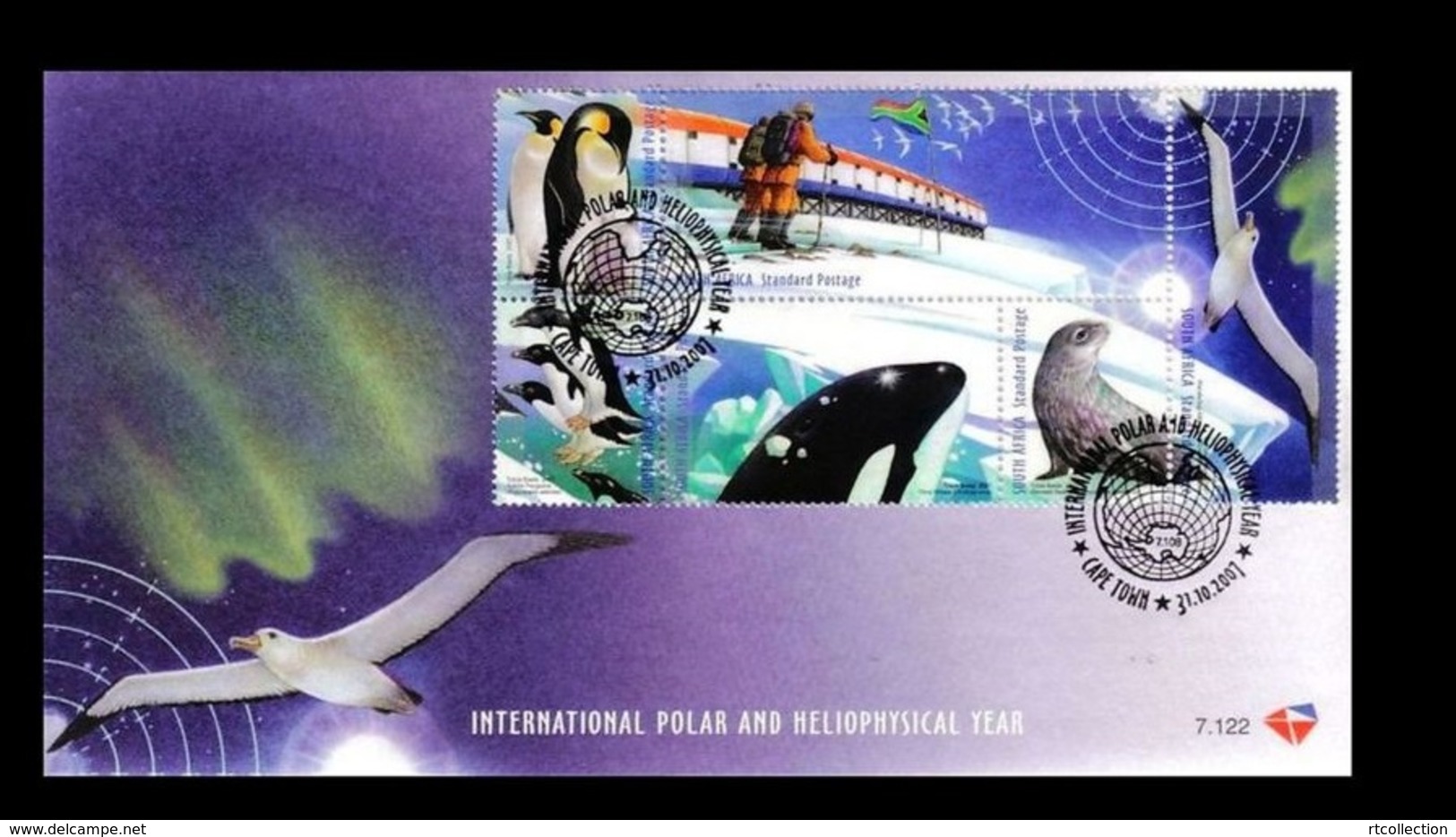 South Africa 2007 First Day Cover FDC International Polar And Heliophysical Year Penguins Whale Celebrations Bird Stamps - Internationale Pooljaar