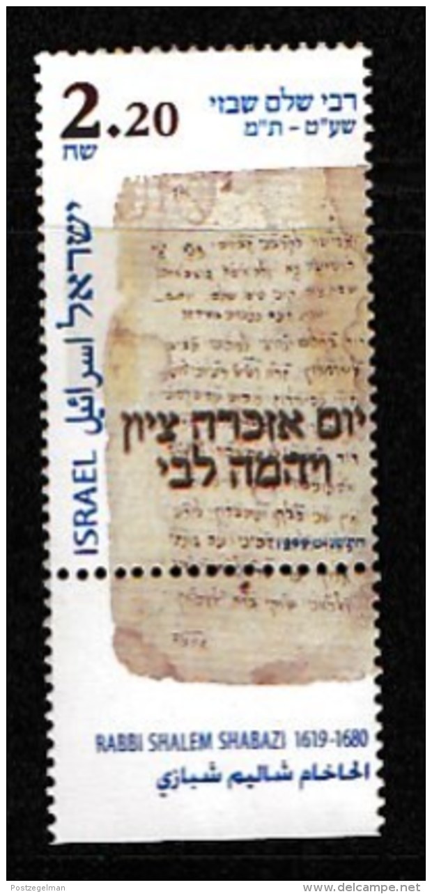 ISRAEL, 1999, Mint Never Hinged Stamp(s), Rabbi Shalem Shabazi, M1499,  Scan 17148, With Tab(s) - Ongebruikt (met Tabs)