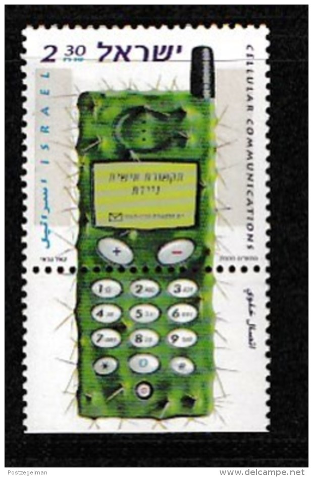 ISRAEL, 2000, Mint Never Hinged Stamp(s), International Communication, M1553,  Scan 17163, With Tab(s) - Unused Stamps (with Tabs)