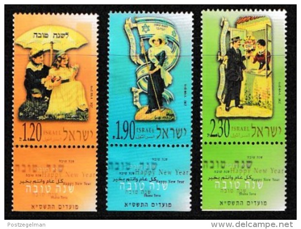 ISRAEL, 2000, Mint Never Hinged Stamp(s), Festival,  M 1567-1569, Scan 17176, With Tab(s) - Ongebruikt (met Tabs)
