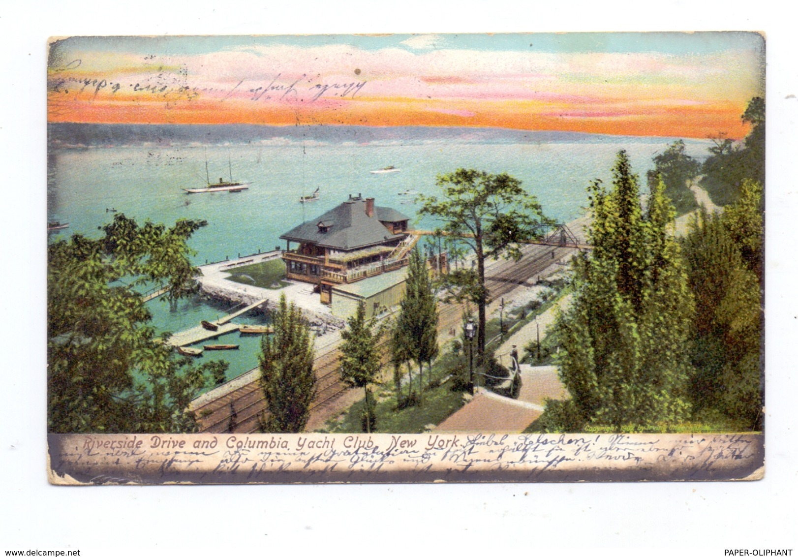 USA - NEW YORK - BROADWAY, Riverside Drive, Columbia Yacht Club, Ca. 1902 - Broadway