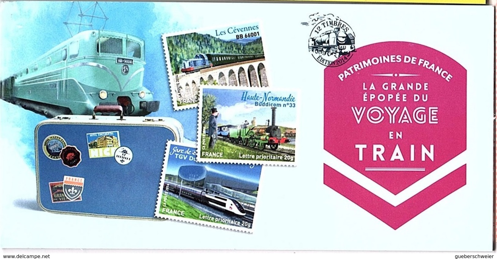 C27 - FRANCE N° BC999 PATRIMOINE DE FRANCE VOYAGE EN TRAIN - Gelegenheidsboekjes