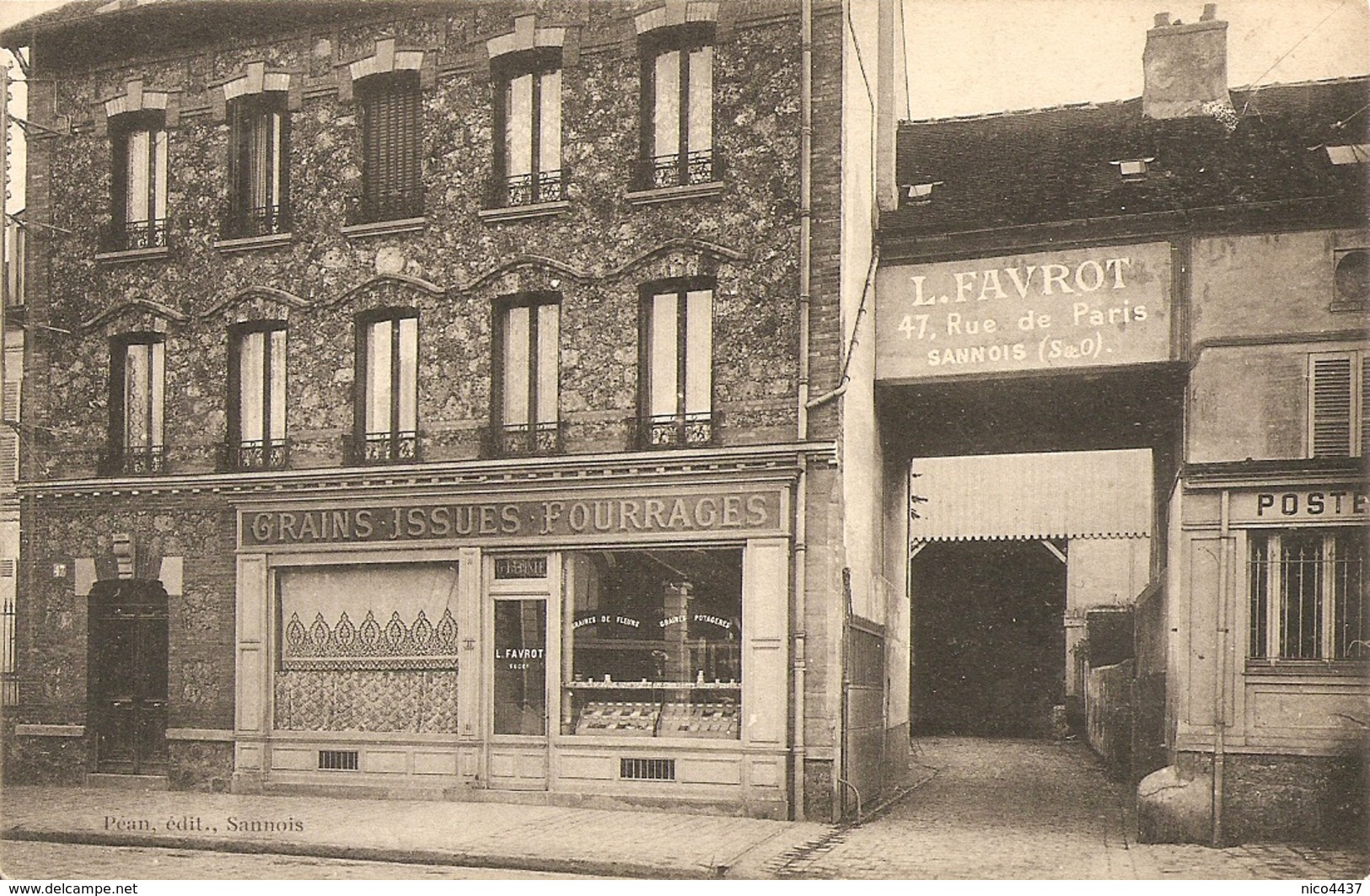 Cpa Sannois Maison Favrot 47 Rue De Paris - Sannois